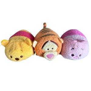 Disney Tsum Tsum Winnie The Pooh Tigger Piglet Beanbag Plush Set of 3